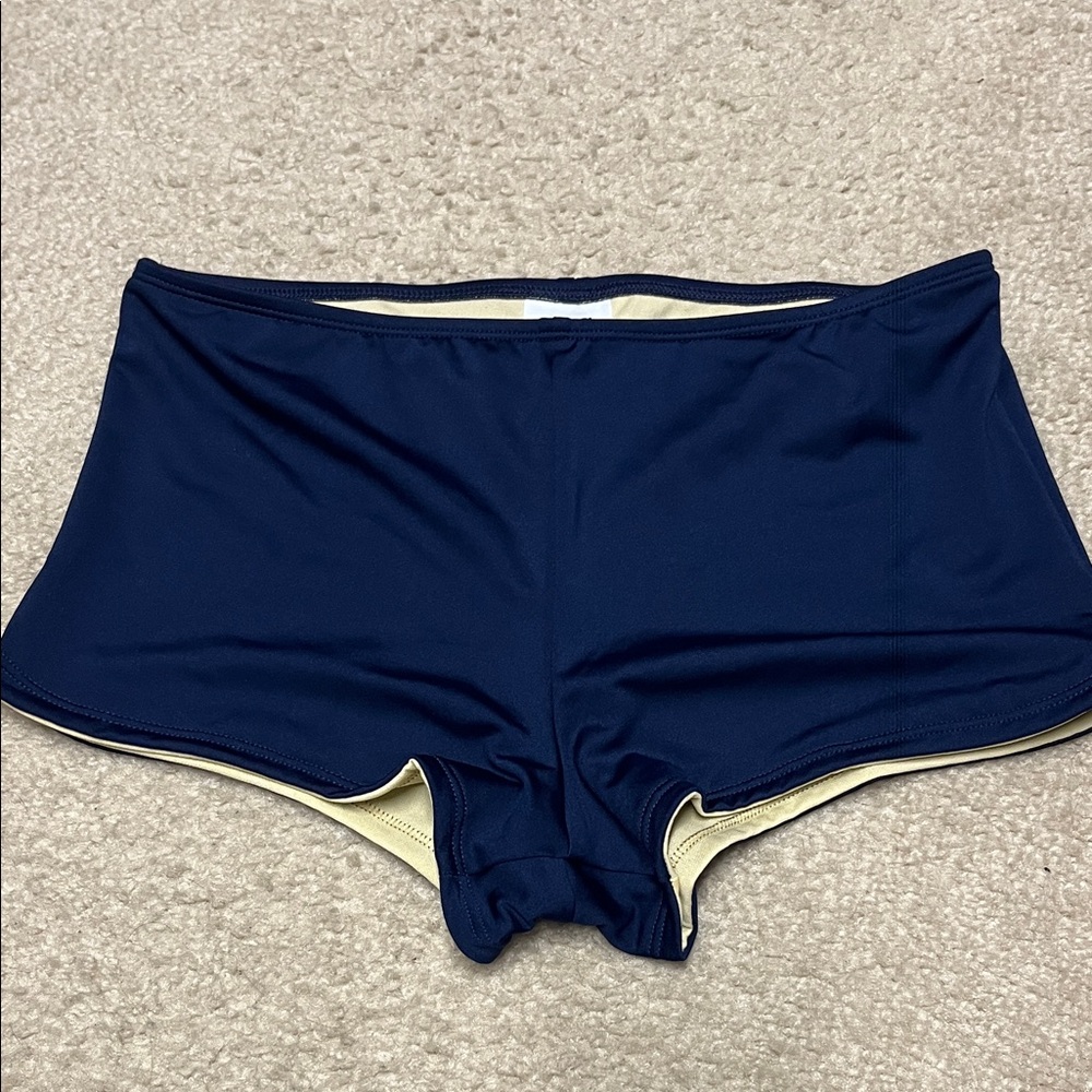 Lands' End Navy Blue Boyshort Swim Bottoms Size 14